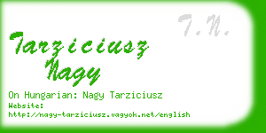 tarziciusz nagy business card